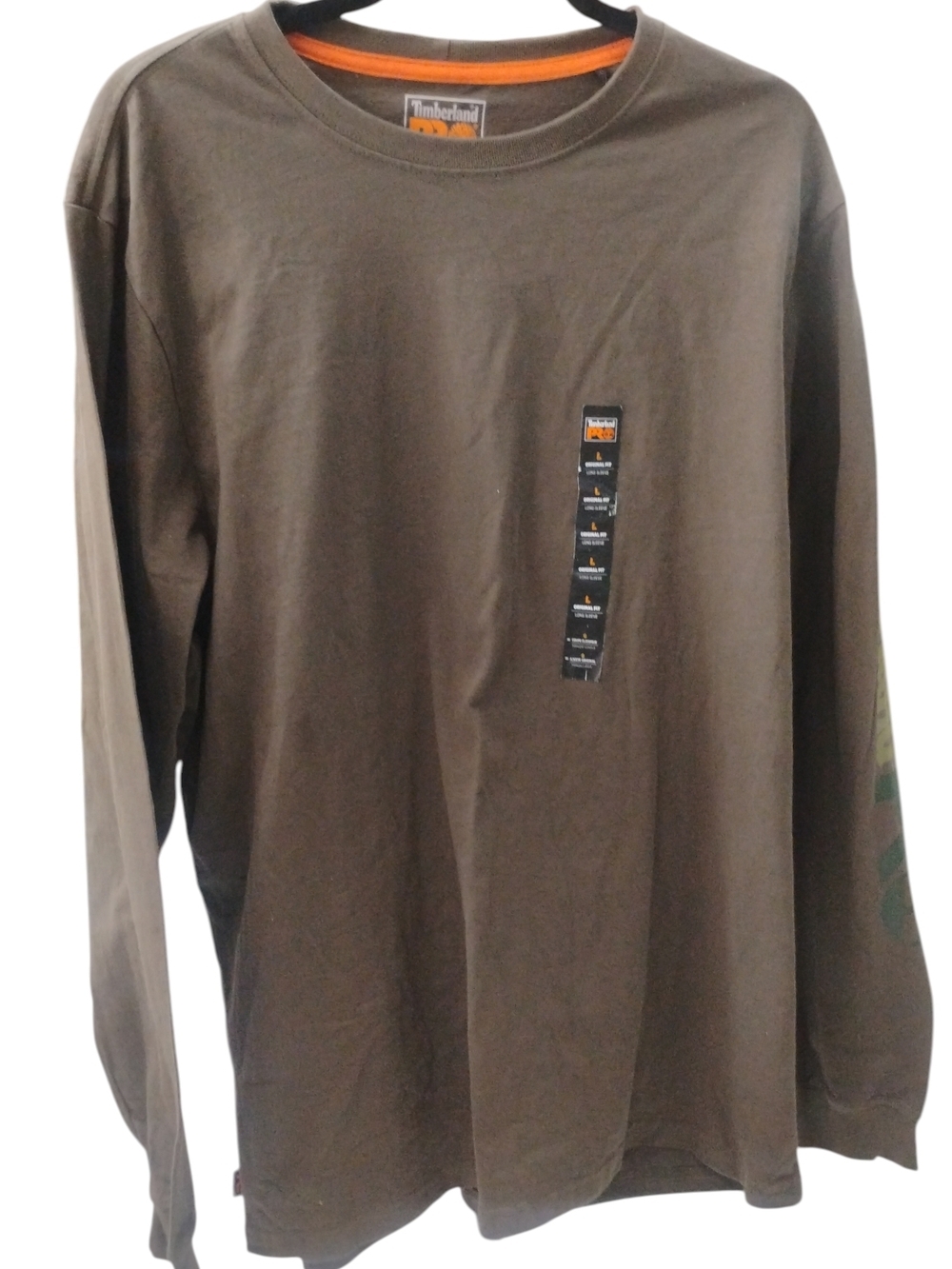 Timberland Olive Green Long-Sleeve Crewneck Shirt SZ L NWT